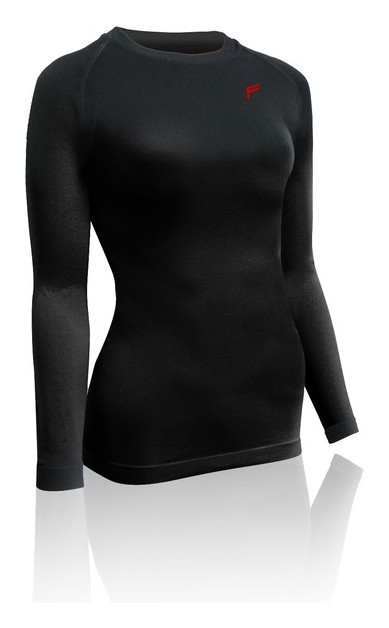 Термобелье для взрослых: женская кофта Fuse MEGALIGHT 240 HEAT LONGSHIRT WOMAN L Black