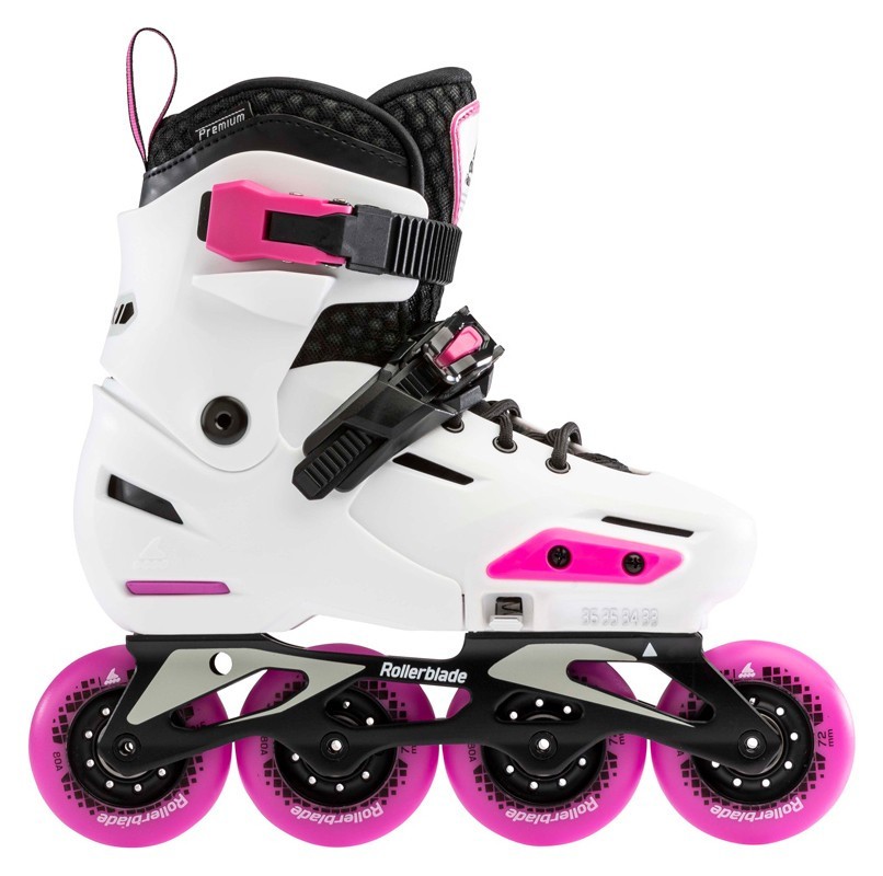 Роликовые коньки детские Rollerblade APEX G W 29-32 (185-210мм) White/pink (07102700)
