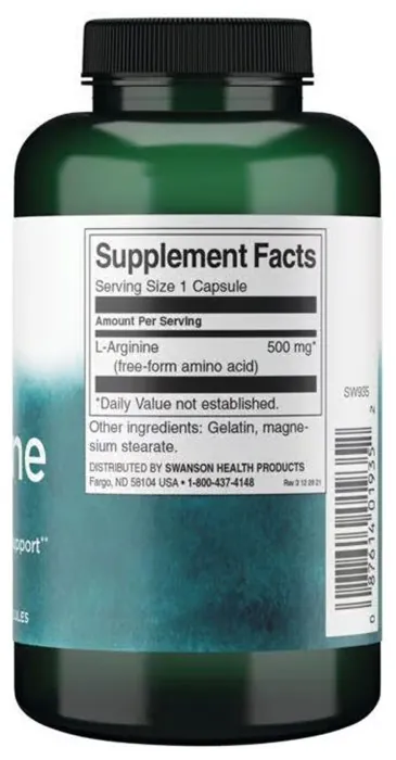 L-Arginine 500mg – 200 caps