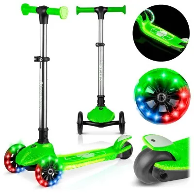Детский самокат трехколесный Ricokids Jelly зеленый
