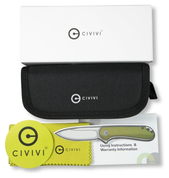 Нож складной туристический Civivi Cogent, (8.8 см) 14C28N / Micarta черный
