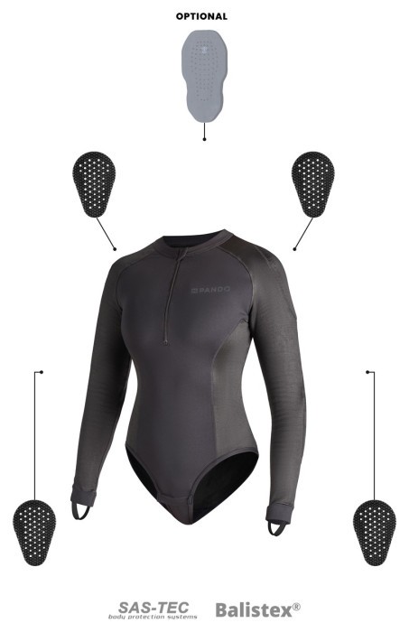 Захист тіла бодік PandoMoto Shell WW BLACK 02