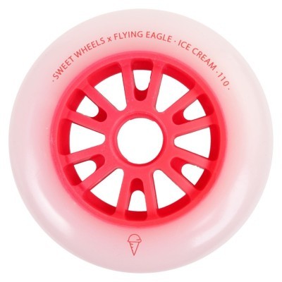 Колеса для роликов Flying Eagle Ice Cream 85A 3 шт красные 110 мм