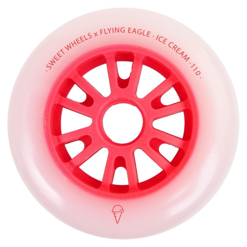 Колеса для роликов Flying Eagle Ice Cream 85A 3 шт красные 110 мм