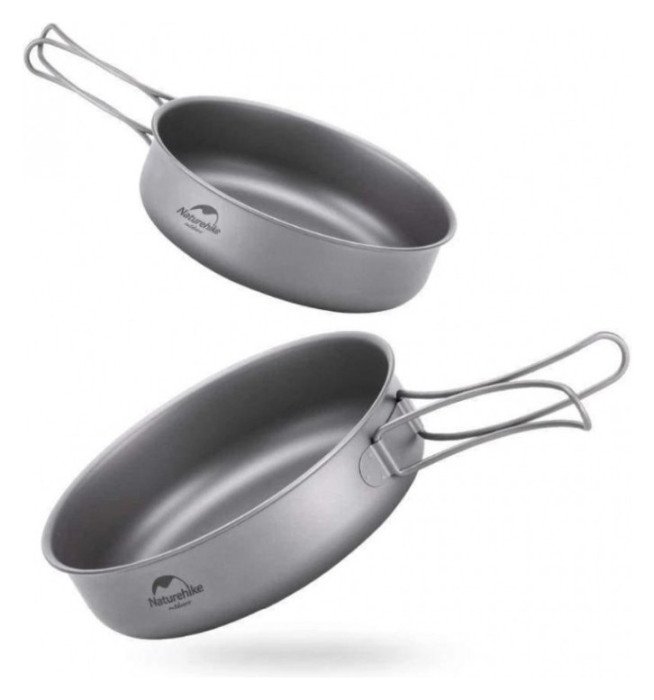 Сковорідка титанова з розкладною ручкою 17 см Naturehike NH18T010-A