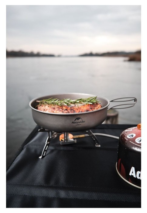 Сковорідка титанова з розкладною ручкою 17 см Naturehike NH18T010-A, укр, укр