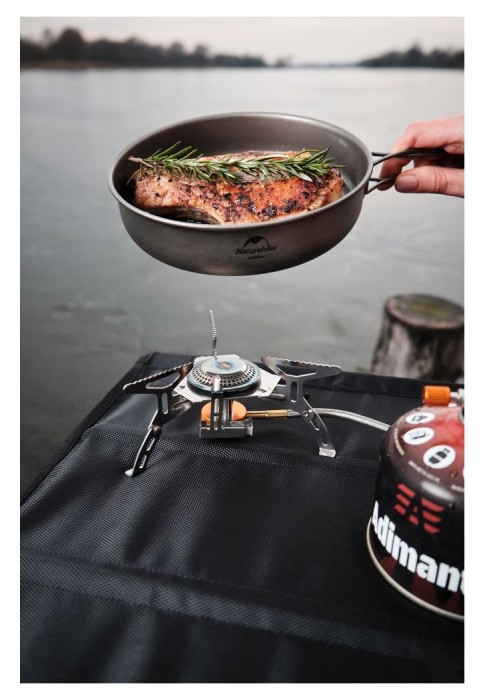 Сковорідка титанова з розкладною ручкою 17 см Naturehike NH18T010-A, укр, укр