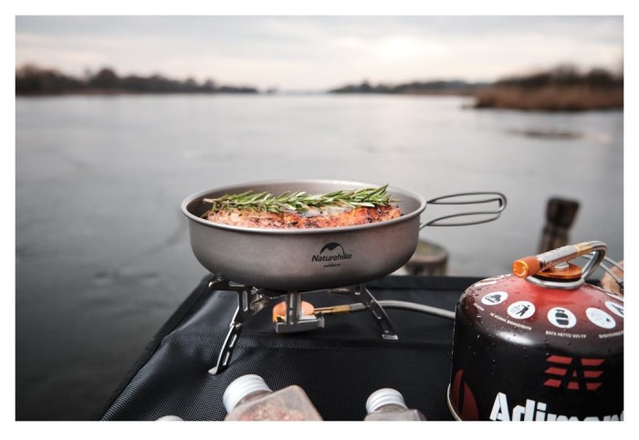 Сковорідка титанова з розкладною ручкою 17 см Naturehike NH18T010-A, укр, укр