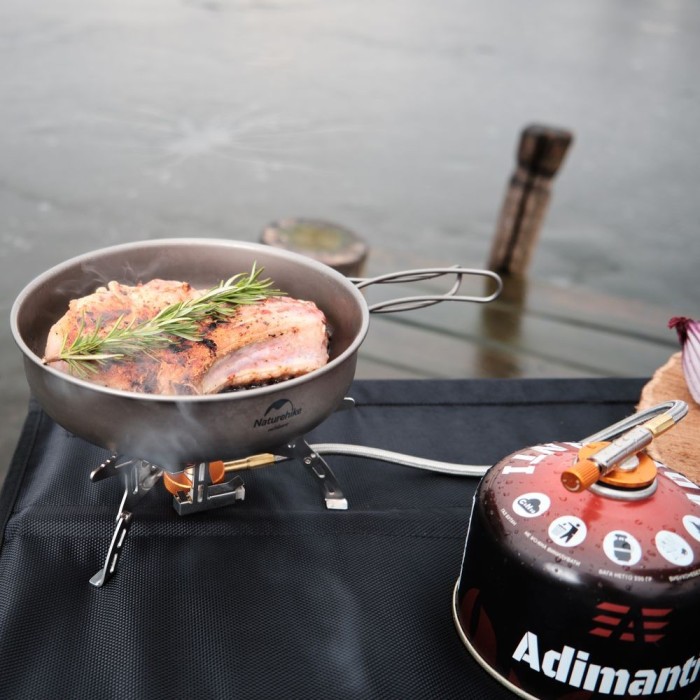 Сковорідка титанова з розкладною ручкою 17 см Naturehike NH18T010-A, укр, укр