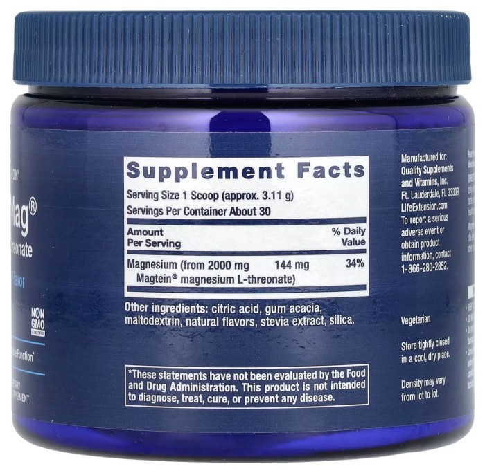 Neuro-Mag® Magnesium L-Threonate - 93.35g