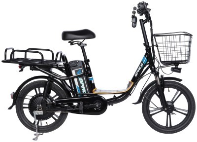 Велосипед с электроприводом 18" AL SPACE eELDORADO DD FR рама-15" 48B 20А*ч 1000Вт черно-синий 2026