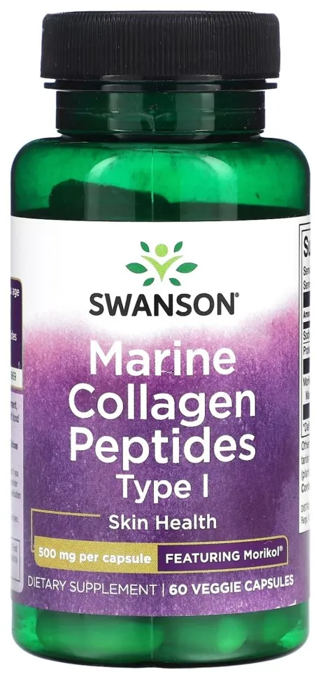 Marine Collagen Peptides Type I Featuring Morikol 500mg - 60 vcaps