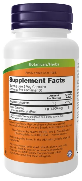 Panax Ginseng 500mg - 100 vcaps