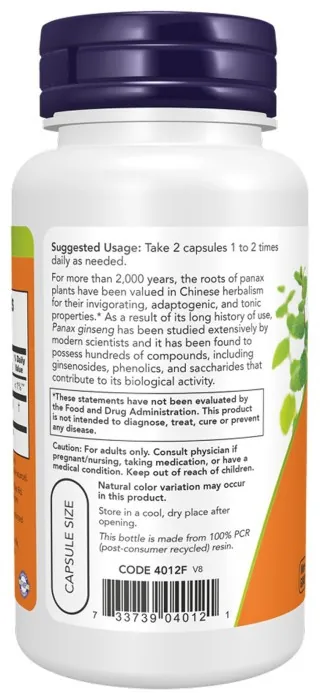 Panax Ginseng 500mg - 100 vcaps