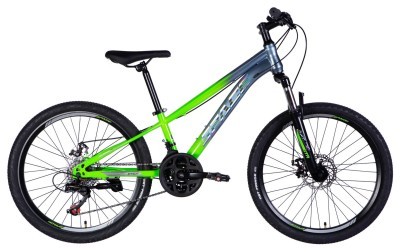 Велосипед ST 24" SPACE MARS DD FR рама-11" зелено-серебристый 2026