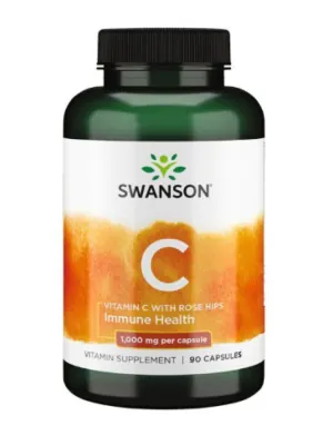 Vitamin C with Rose Hips 1000 mg - 90 caps (Поврежденная крышка)