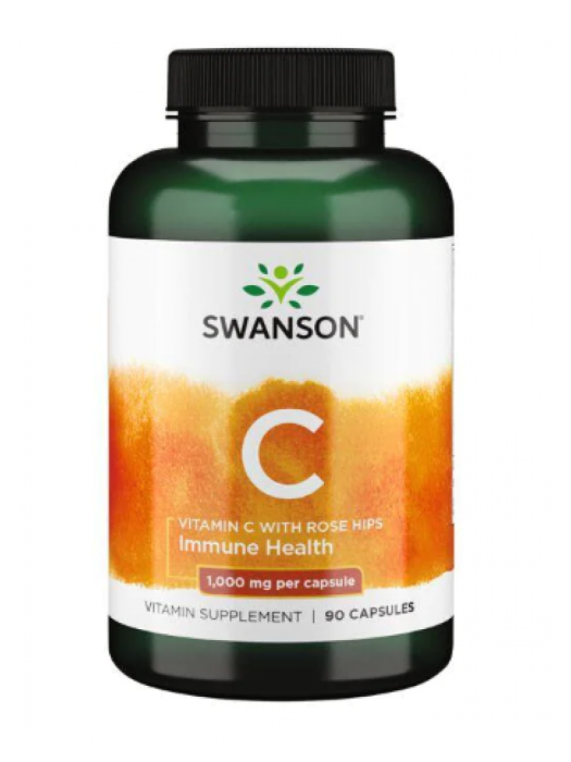 Vitamin C with Rose Hips 1000 mg - 90 caps (Пошкоджена кришка), укр, укр