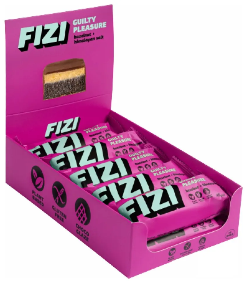 FIZI Chocolate Bar - 10х45g Hazelnut-Himalayan Salt