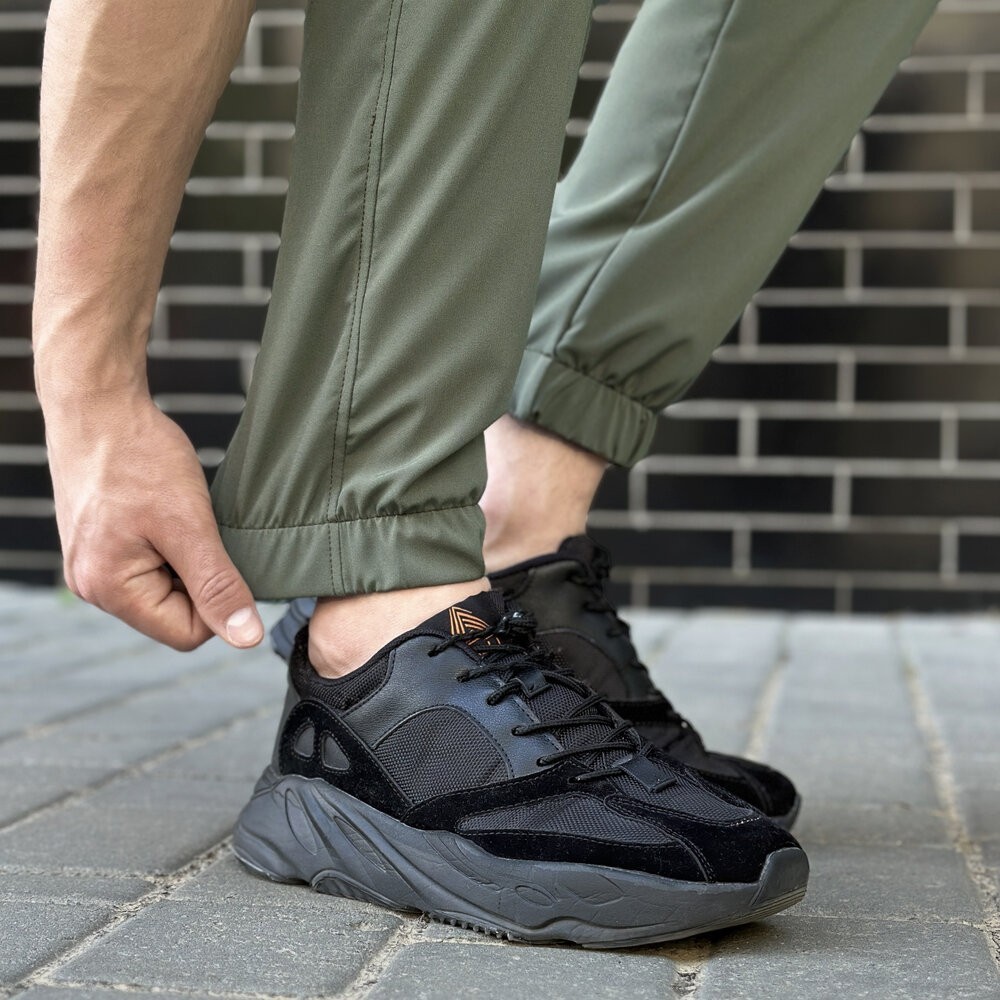 Мужские брюки джогеры с карманами светлый хаки Pobedov Vershyna