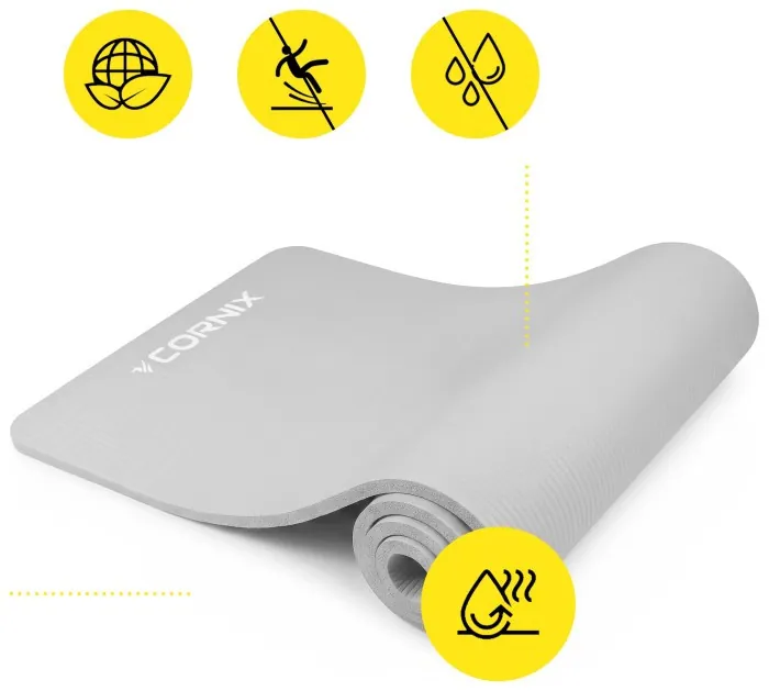 Килимок спортивний Cornix NBR 183 x 61 x 1.5 cм для йоги та фітнесу XR-0496 Grey