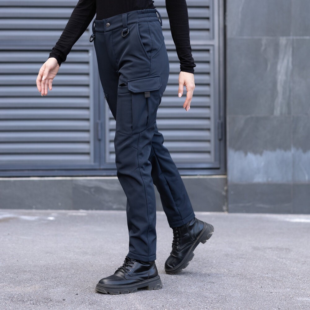 Темно-сині жіночі штани-карго Pobedov Static, укр, укр