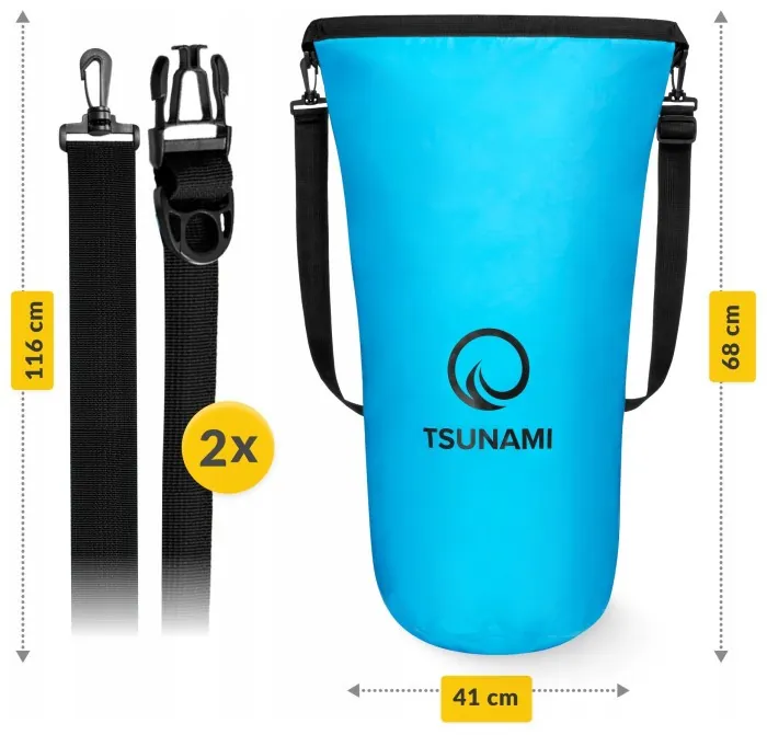 Гермомішок TSUNAMI Dry Pack 30 л водозахисний Sky Blue (P-5907739313270)