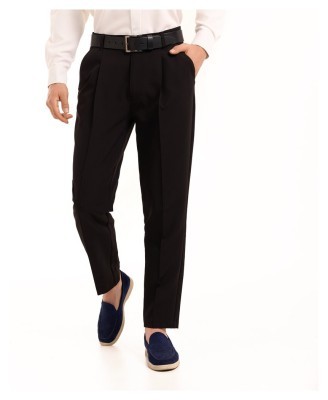 Чорні чоловічі штани смарт-кежуал зі стрілками Pobedov Legend. Повсякденний чоловічий одяг