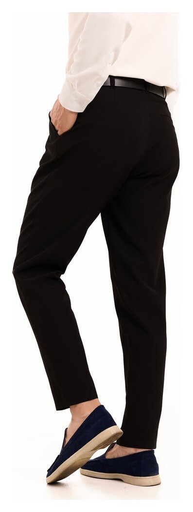 Чорні чоловічі штани смарт-кежуал зі стрілками Pobedov Legend. Повсякденний чоловічий одяг