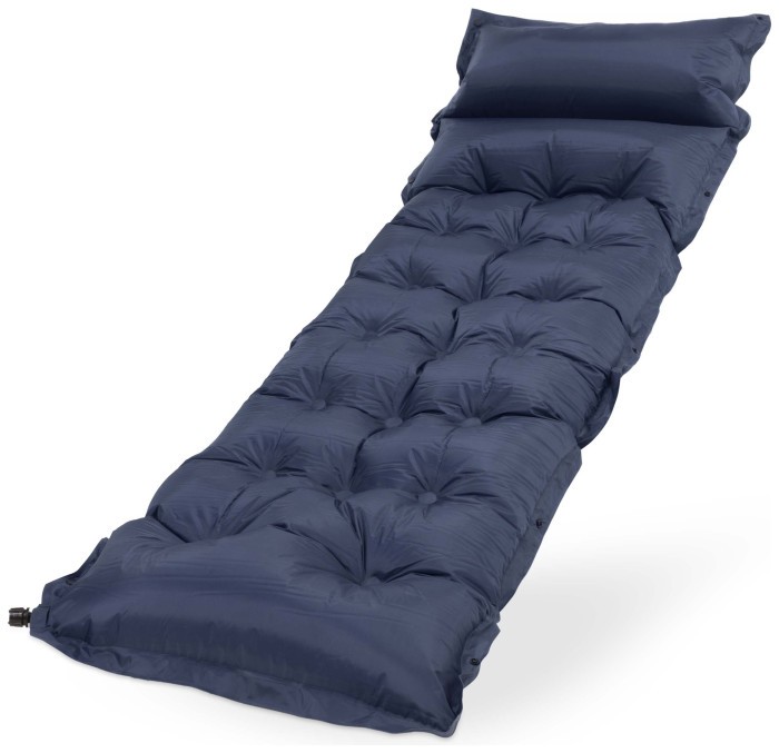 Килимок самонадувний Springos 193 x 66 x 3.5 см з подушкою PM054 Navy Blue