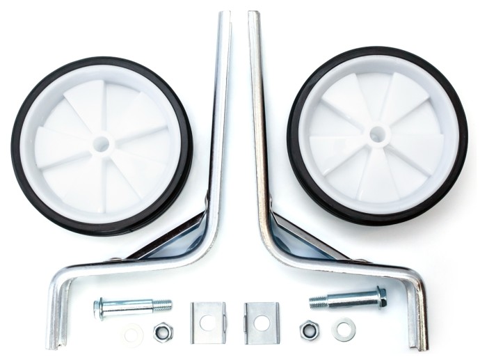 Опорные (тренировочные) колеса FSK-BH-204 для детских велосипедов. ВЕЛ. 12"-20" белые с черным (белый с черным)