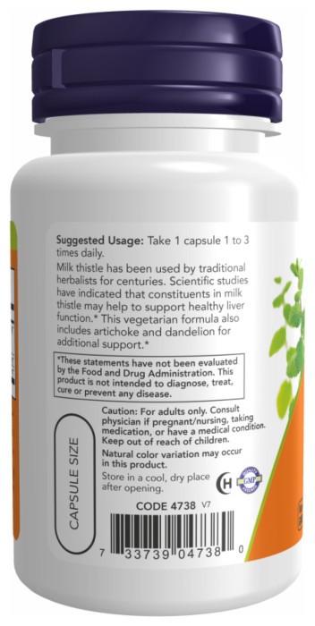 Silymarin Milk Thistle Extract 300 mg - 50 veg caps