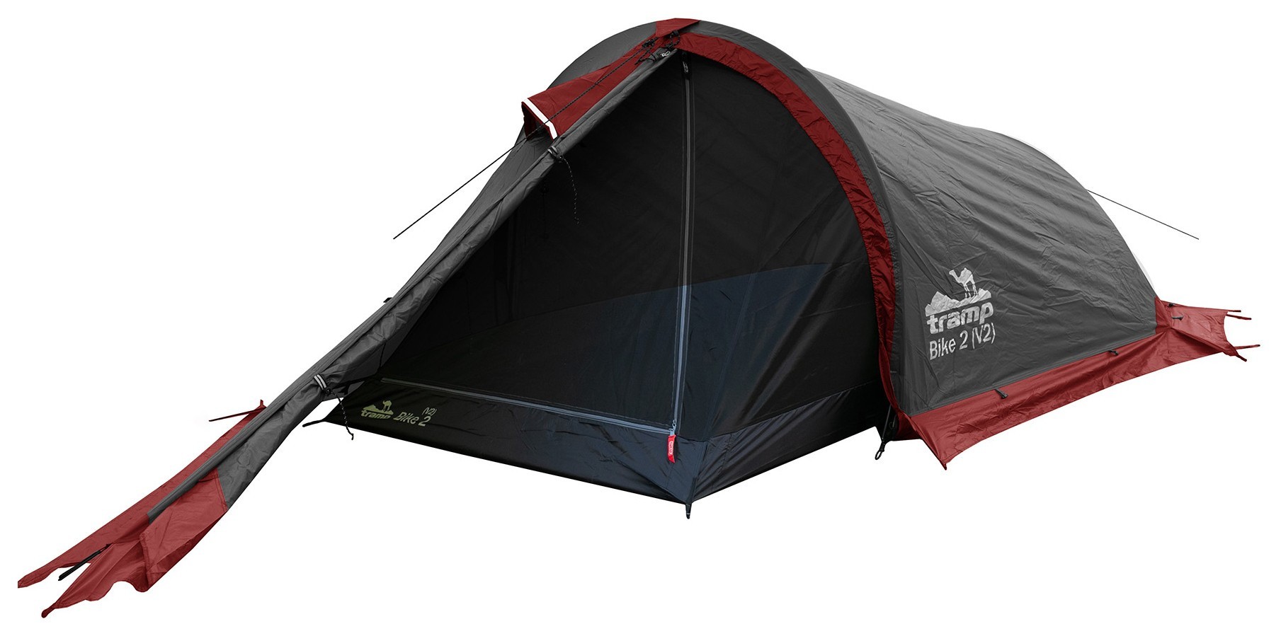 Палатка Tramp Bike 2 (V2) серая/красная (TRT-020)