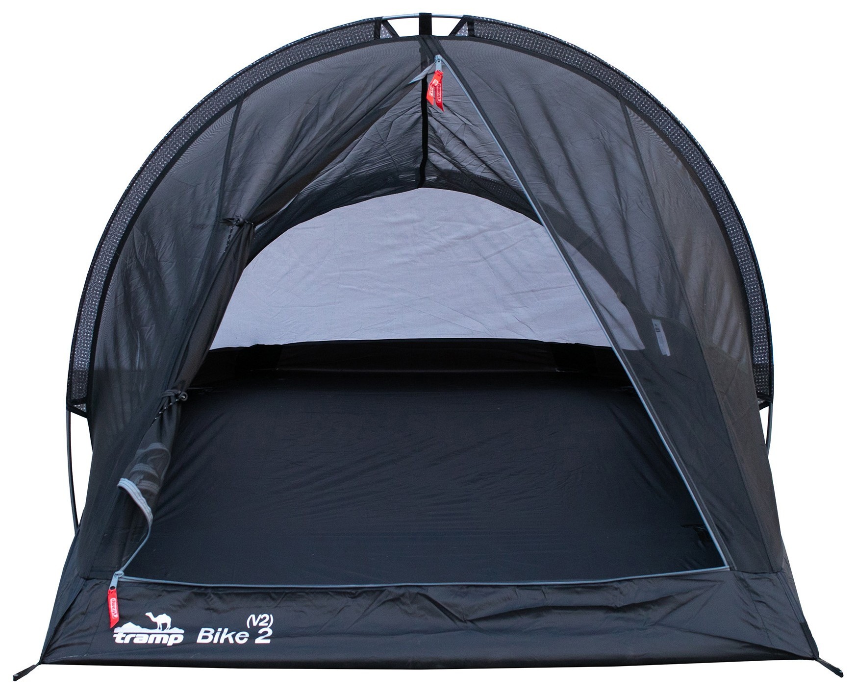 Палатка Tramp Bike 2 (V2) серая/красная (TRT-020)