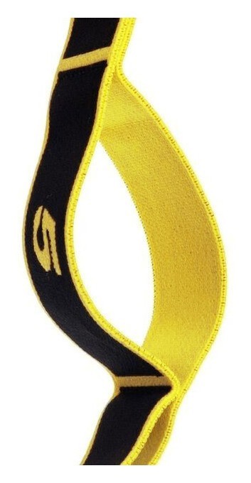 Эспандер лента EasyFit с петлями для тренировок желтый (MEDIUM)