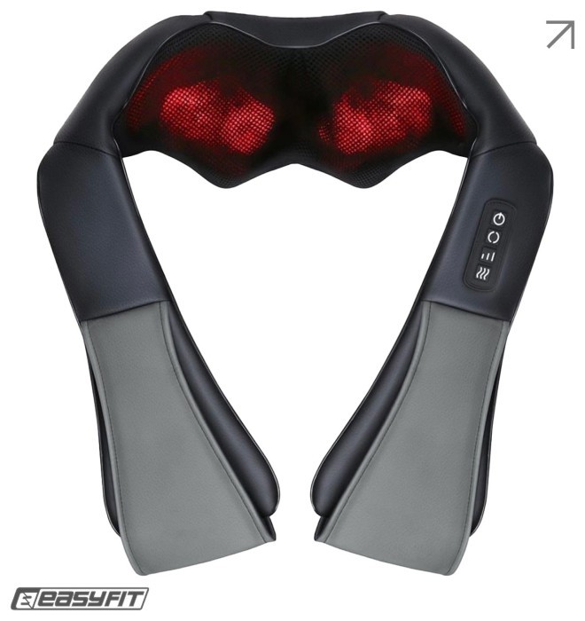 Масажер для шиї EasyFit Shiatsu (роликовий шиацу-масаж плечей і тіла), укр, укр