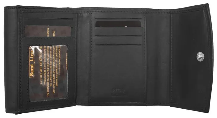 Гаманець жіночий шкіряний Semi Line RFID Black (P8274-0)