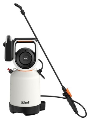 Акумуляторний обприскувач садовий Litheli, живлення від павербанку (УМБ Litheli Power Bank 10000 mAh, 45 W, 2А в комплекті)