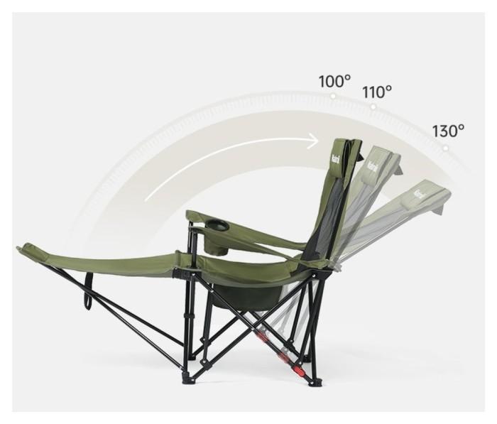 Кресло-шезлонг складной Naturehike CNK2550JJ023 Nightfall T05, сталь, хаки