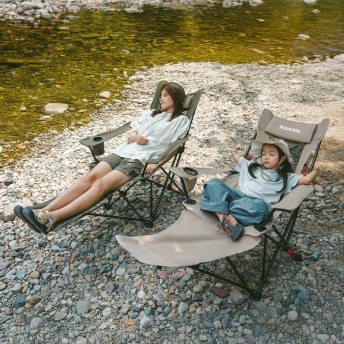 Кресло-шезлонг складной Naturehike CNK2550JJ023 Nightfall T05, сталь, хаки