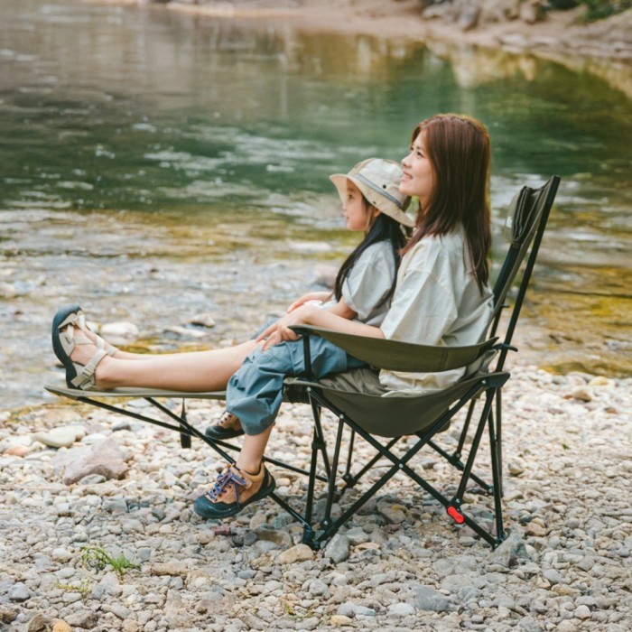 Кресло-шезлонг складной Naturehike CNK2550JJ023 Nightfall T05, сталь, хаки