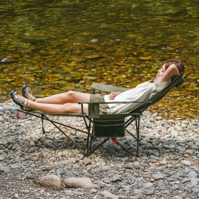 Кресло-шезлонг складной Naturehike CNK2550JJ023 Nightfall T05, сталь, хаки