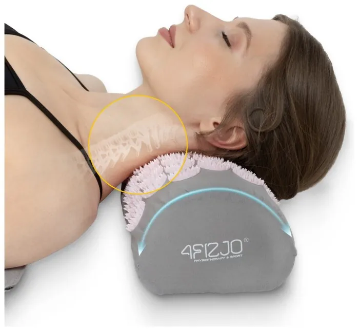 Коврик акупунктурный с валиком 4FIZJO Classic Mat XL Аппликатор Кузнецова Grey/Pink (P-5907739313294)