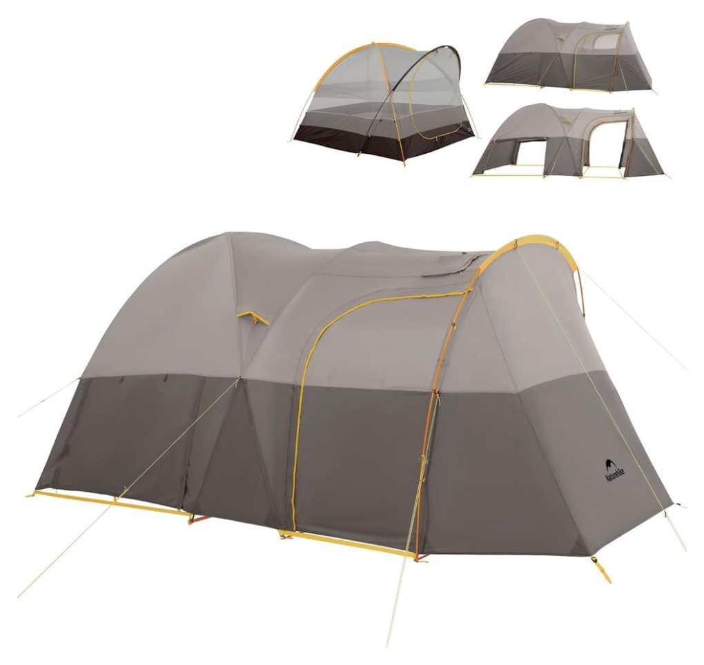 Палатка шестиместная Naturehike, KOTA 6, CNK2450WS031, 75D, светло-коричневая