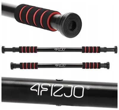 Турник раздвижной 4FIZJO Basic 61.5-100 см Black/Red (P-5905973402712)
