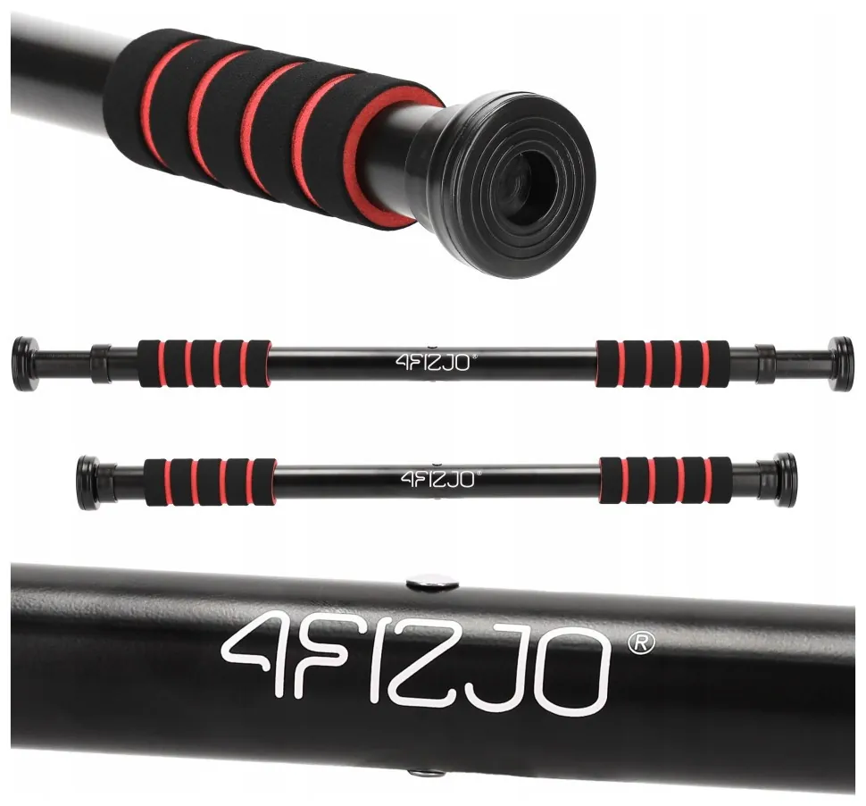 Турнік розсувний 4FIZJO Basic 61.5-100 см Black/Red (P-5905973402712) (LFP-5905973402712)