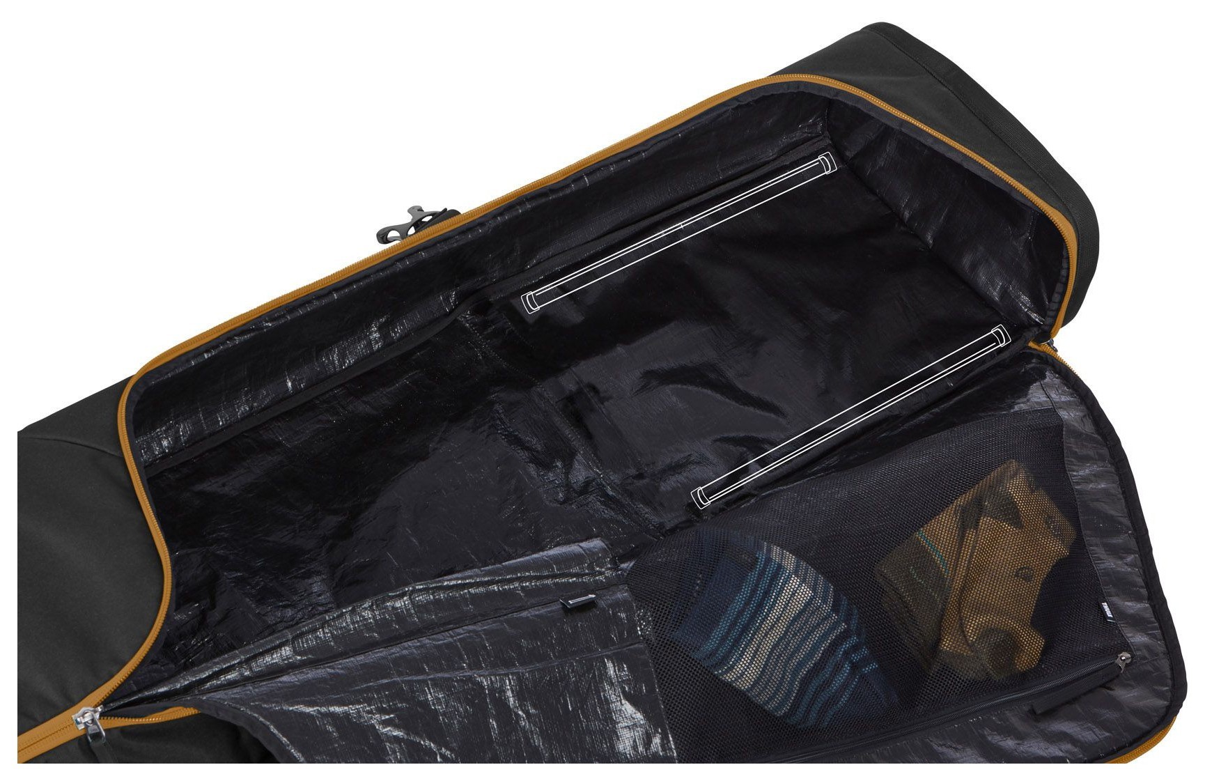 Сумка для сноуборда на колесах Thule RoundTrip Snowboard Roller 165cm (Black) 3204366 (TH 3204366), укр, укр