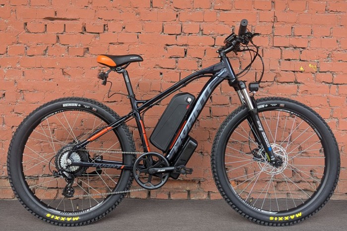 Електровелосипед гірський 27.5" Avanti E-Boost 650B+ MXUS 1000W Black-orange (2026) 17"