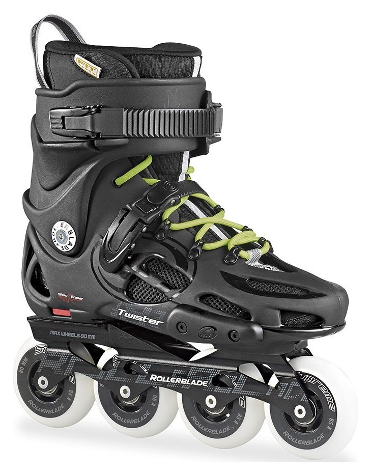 Роликові коньки для дорослих Rollerblade TWISTER 80 38.5 (6.5US) 245мм Black/grey (07505400 775), укр, укр