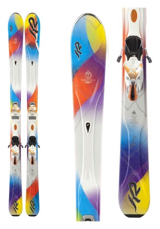 Лижі гірські комплект K2 Superstitious+ERS 11.0 TC 146см White/multicolor (1020100.121.1+1021005.121.2)