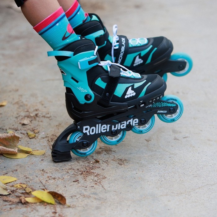 Ролики Rollerblade Microblade black-light blue, укр, укр